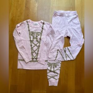 Hanna Andersson pink ballerina pajamas size 120 (6)